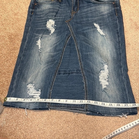 Vintage dollhouse roll-up skinny capri converted skirt size 11 - Picture 5 of 7